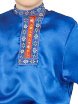 Детская косоворотка для мальчика атласная синяя на возраст 1-6 лет фото 3 — Samogon-sam.ru
