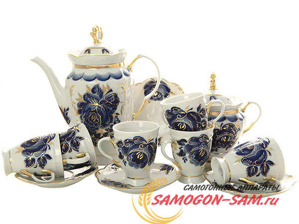 Кофейный сервиз Надежда Мари 6/14 Добрушский фарфоровый завод фото 1 — Samogon-sam.ru